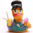 Badeente Friseuse - lila Quietscheente | Bild 3