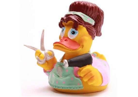 Badeente Friseuse - pink Quietscheente
