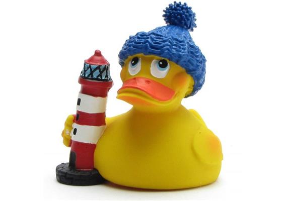 Badeente Leuchtturm-Wärter - Gummiente