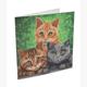 Crystal Art Card Kit Cats 18 x 18 cm
