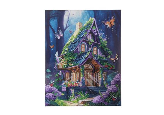 Crystal Art Fantasy House 35 x 45 cm mit Rahmen