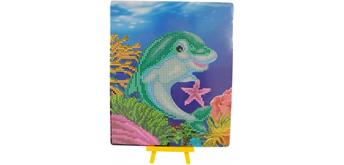 Diamond Painting Delfin mit Aufsteller 25 x 21 cm
