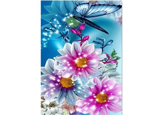 Diamond Painting Set DP2545003 Flowers 15 x 25 cm