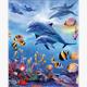 Diamond Painting Set DP2545004 Dolphins 15 x 25 cm