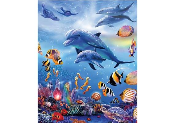 Diamond Painting Set DP2545004 Dolphins 15 x 25 cm