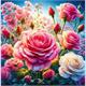 Diamond Painting Set DP2545007 Flowers 15 x 25 cm