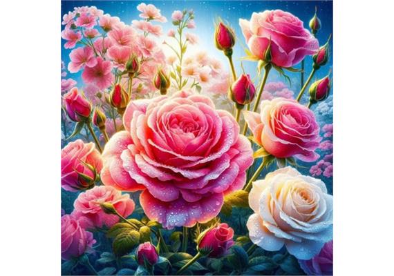 Diamond Painting Set DP2545007 Flowers 15 x 25 cm