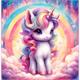 Diamond Painting Set DP2545012 Unicorn 15 x 25 cm