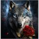 Diamond Painting Set DP2545016 Wolf 15 x 25 cm