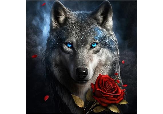 Diamond Painting Set DP2545016 Wolf 15 x 25 cm