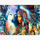 Diamond Painting Set DP2545042 Wolf-Girl 35 x 45 cm