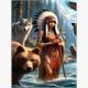 Diamond Painting Set DP2545049 Indian 35 x 45 cm