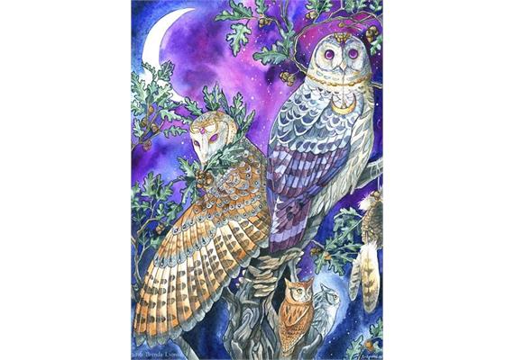 Diamond Painting Set GD79285 Owl 35 x 25 cm