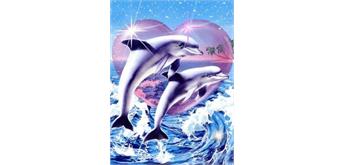 Diamond Painting Set GM1315 Dolphins 35 x 45 cm