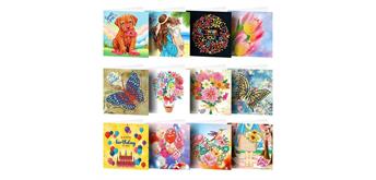 Diamond Painting Set HKDZ07 Karten 12 Stück