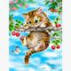Diamond Painting Set Q042 Cat 15 x 25 cm