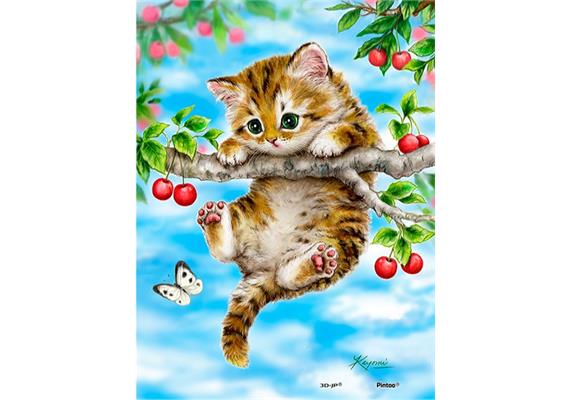 Diamond Painting Set Q042 Cat 15 x 25 cm