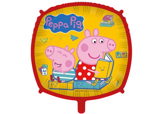 Folienballon Peppa Pig Quadrat 46 cm ohne Füllung