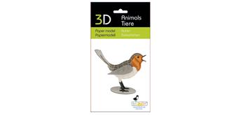 Fridolin 3-D Papiermodell "Rotkehlchen"
