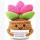 Gestrickte Positive Blume 11 cm