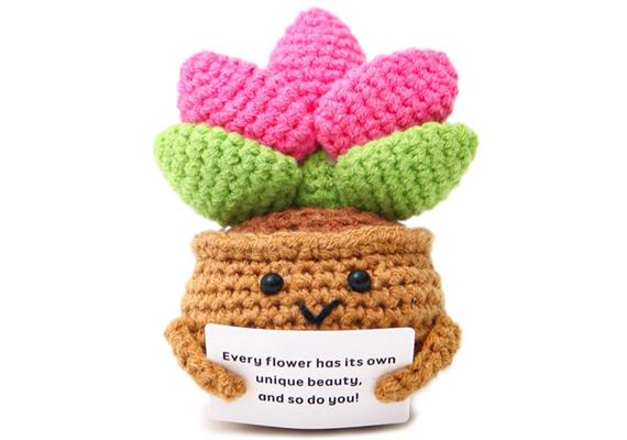 Gestrickte Positive Blume 11 cm