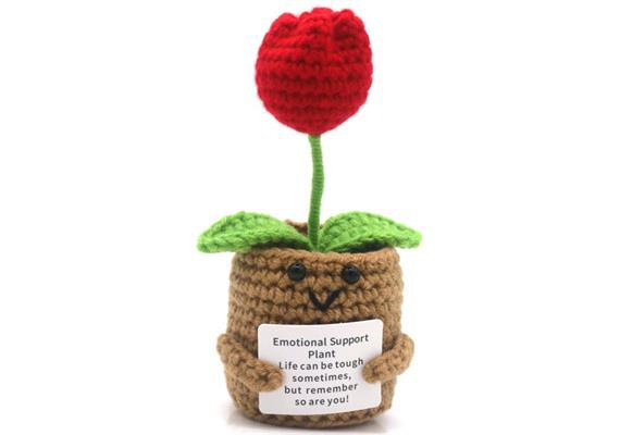 Gestrickte Positive Rose 13 cm