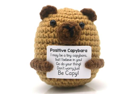 Gestrickte Positiver Capybara 8 cm