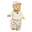 Heless 1516 Puppen-Kordhose "Herz-Konfetti" mit T-Shirt und Nickituch, Gr. 28 - 35 cm | Bild 3