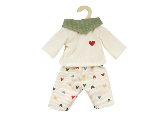 Heless 1516 Puppen-Kordhose "Herz-Konfetti" mit T-Shirt und Nickituch, Gr. 28 - 35 cm