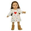 Heless 1530 Puppen-Kordkleid ''Herz-Konfetti'' mit T-Shirt, Gr. 28 - 35 cm | Bild 2
