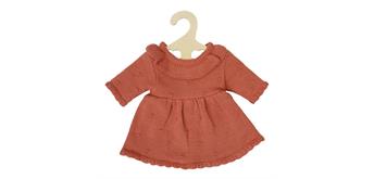 Heless 2490 Puppen-Strickkleid aus 100 % Bio-Baumwolle, pfirsich, Gr. 35 - 45 cm