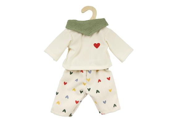 Heless 2516 Puppen-Kordhose "Herz-Konfetti" mit T-Shirt und Nickituch, Gr. 35 - 45 cm