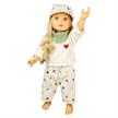 Heless 2516 Puppen-Kordhose "Herz-Konfetti" mit T-Shirt und Nickituch, Gr. 35 - 45 cm | Bild 2