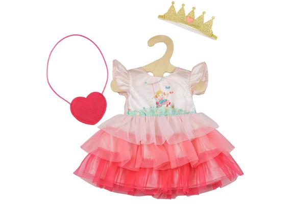 Heless 2580 Puppenkleid ''Prinzessin Emily'' mit Herztasche und Krone, Gr. 35 - 45 cm