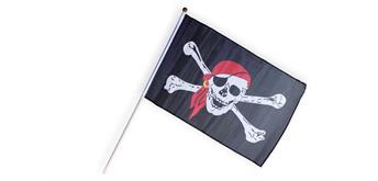 Holzspielerei Piratenflagge klein 3-farbig