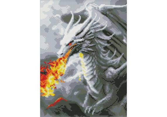 ideyka AMC7832 Diamond Painting - Feuerspeiender Drache 30 x 40 cm