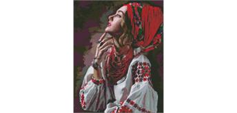 ideyka AMO7352 Diamond Painting - Blumenstars mit Rahmen 40 x 50 cm