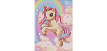 ideyka AMO7628 Diamond Painting - Ein magischer Flug mit Rahmen 30 x 40 cm