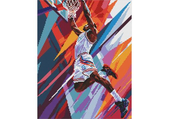 ideyka AMO8085 Diamond Painting - Basketball mit Rahmen 40 x 50 cm