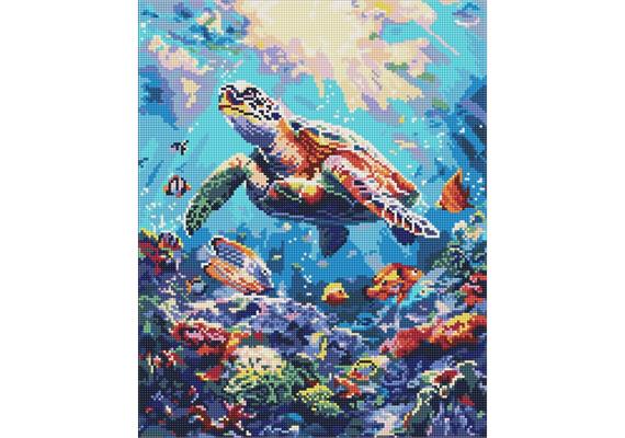 ideyka AMO8099 Diamond Painting - Die Ruhe des Meeres mit Rahmen 40 x 50 cm