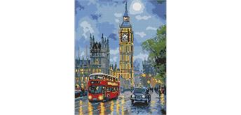 ideyka AMO8121 Diamond Painting - London in der Nacht mit Rahmen 40 x 50 cm
