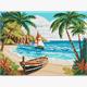 ideyka AMO8137 Diamond Painting - Küste des Ozeans mit Rahmen 30 x 40 cm
