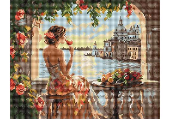 ideyka AMO8185 Diamond Painting - Sommerträume mit Rahmen 40 x 50 cm