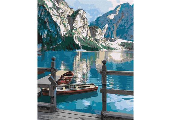 ideyka KHO2763 Malen nach Zahlen - Stille in den Bergern 40 x 50 cm
