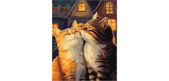 ideyka KHO6526 Malen nach Zahlen - Verliebte Katzen 40 x 50 cm