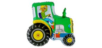 Karaloon - Folienballon Traktor grün 76 cm ohne Füllung