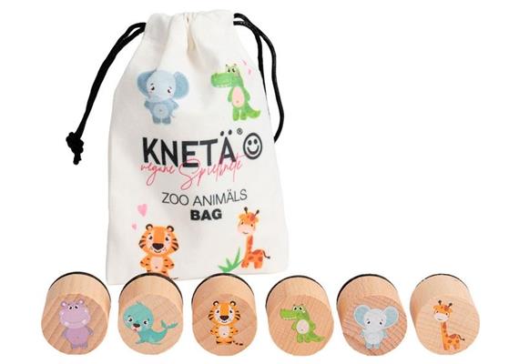 KNETÄ Holzstempel-Set Zoo Animäls