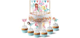 Kuchenstecker (Geburtstag) - Meerjungfrau - Set 1