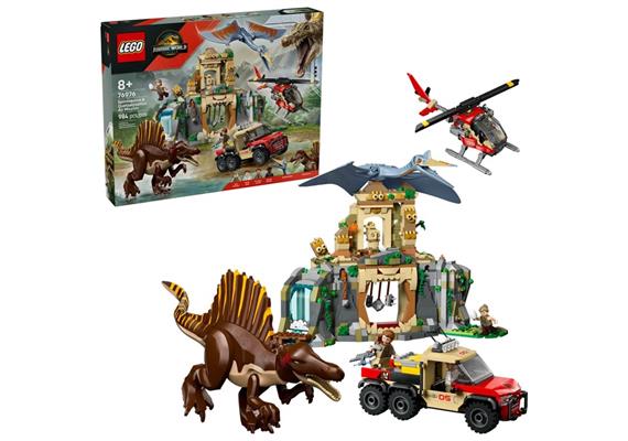LEGO® Jurassic World™ 76976 Spinosaurier & Quetzalcoatlus: Hubschrauber-Einsatz