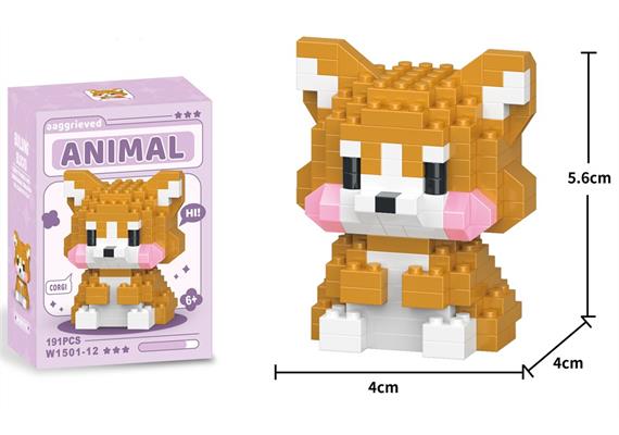 Mini Klemmbausteine Set Corgi, 191 Teile